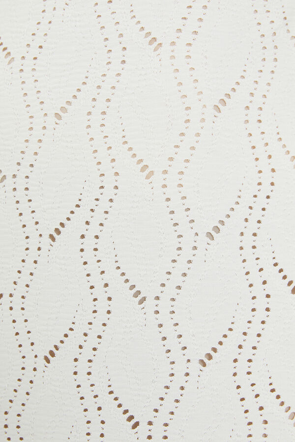 System Action Saia vazada com detalhe de abertura lateral bege