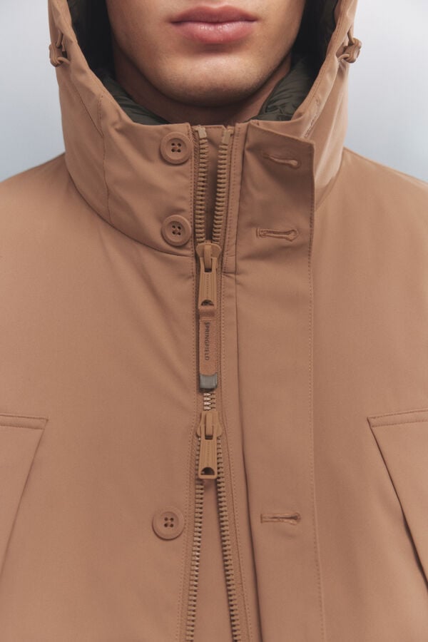 Springfield Chaqueta acolchada térmica beige