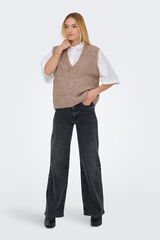 Only Chaleco estructura cuello pico nude