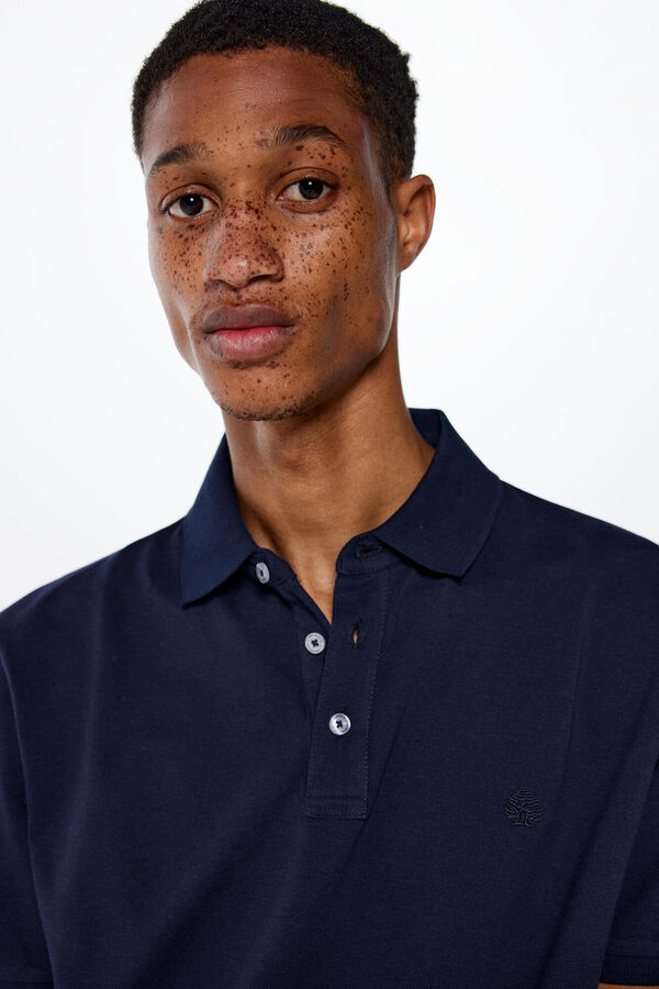 Springfield Polo piqu&eacute; slim fit azul