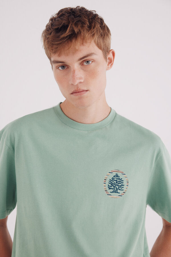 Springfield Camiseta &aacute;rbol &eacute;tnico verde