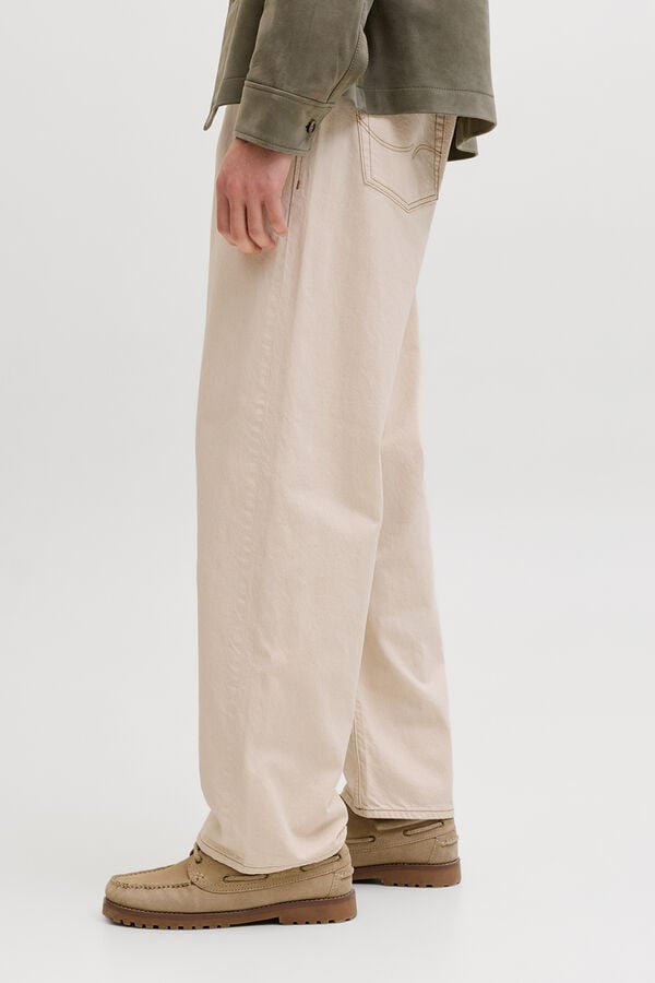 Jack & Jones Jeans Baggy lavagem desbotada bege