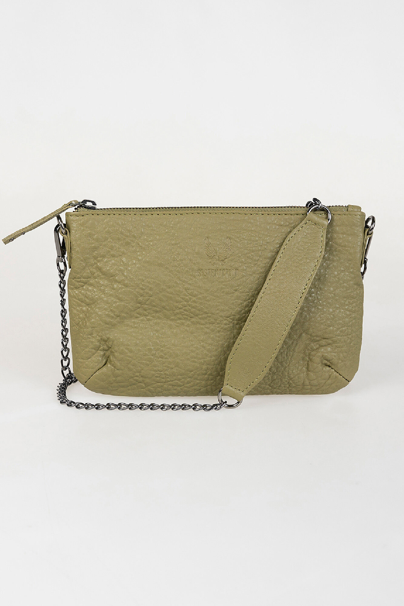 System Action Bolsa pequena de pele