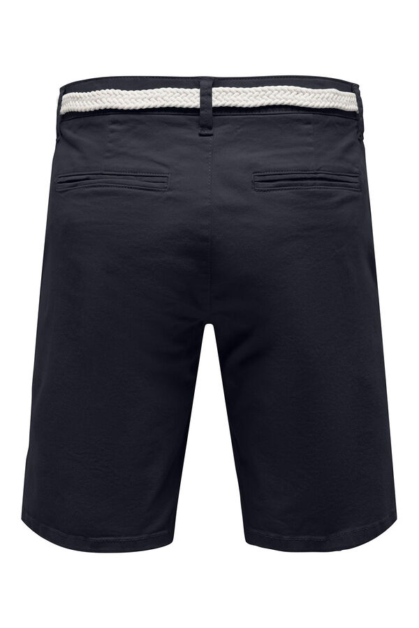 Only & Sons Bermudas com cinto azul