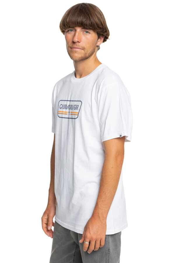Quiksilver Camiseta de manga curta para homens branco