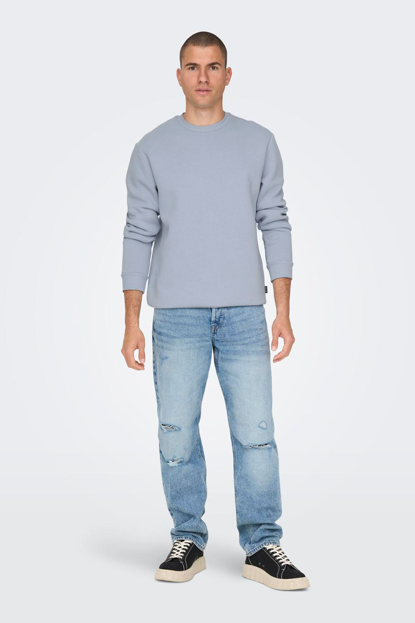 Only & Sons Sweatshirt b&aacute;sico masculino com gola redonda