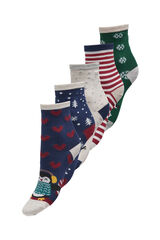 Only Pack de meias natal&iacute;cias vermelho