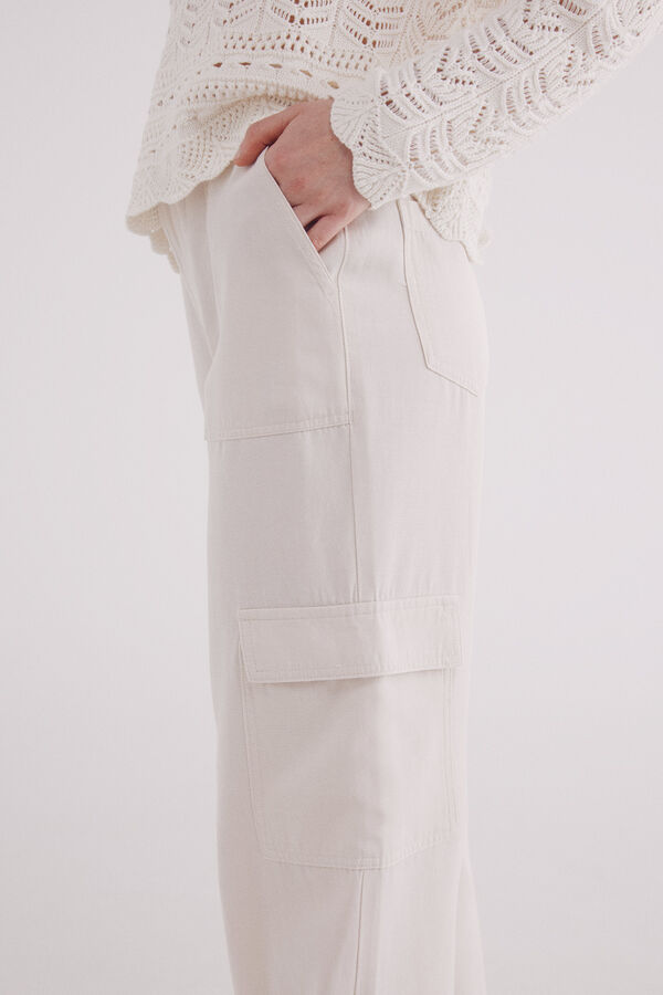 Springfield Pantal&oacute;n cargo ligero beige