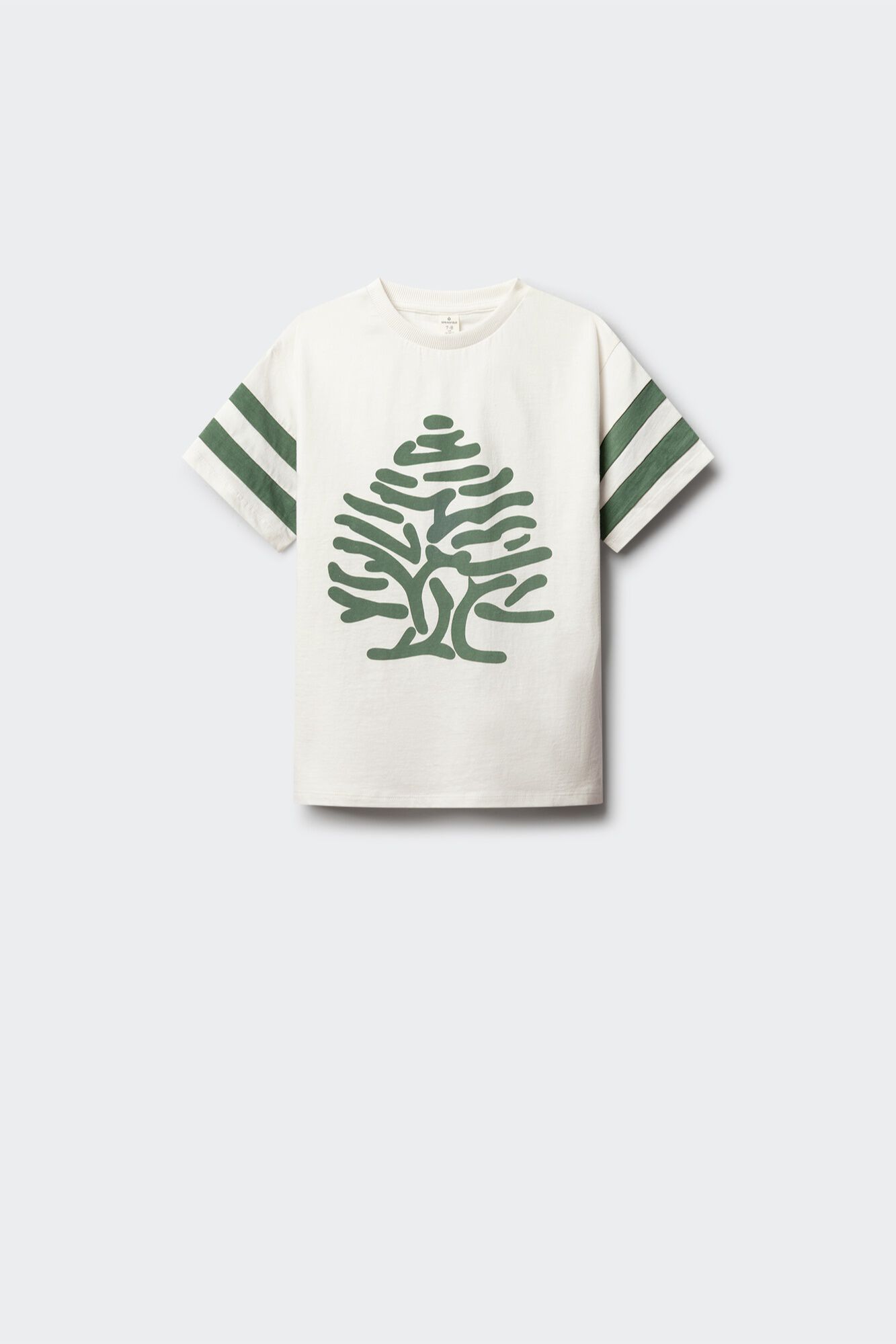 Springfield Kids T-shirt de manga curta com &aacute;rvore &agrave;s riscas para crian&ccedil;a