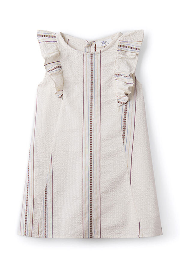Springfield Kids Vestido rayas ni&ntilde;a beige