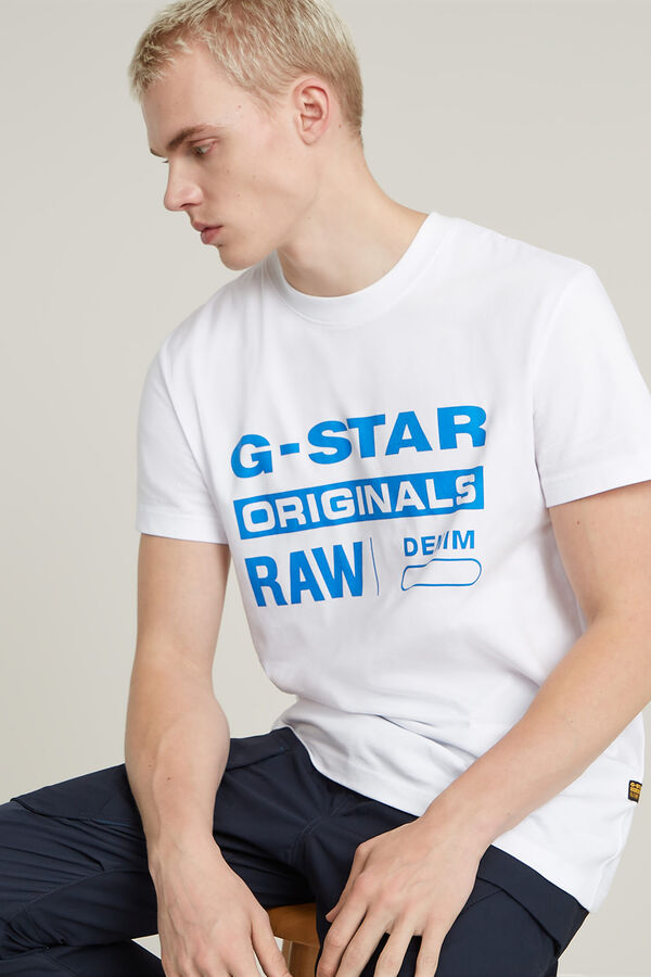 G-STAR Camiseta de manga corta blanco