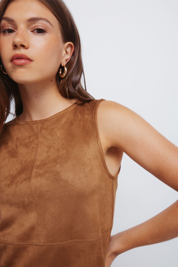 Springfield Vestido corto evas&eacute; antelina nude