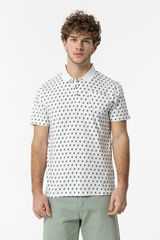 Tiffosi Polo Estampado con Bolsillo blanco