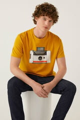 Springfield Camiseta polaroid dorado
