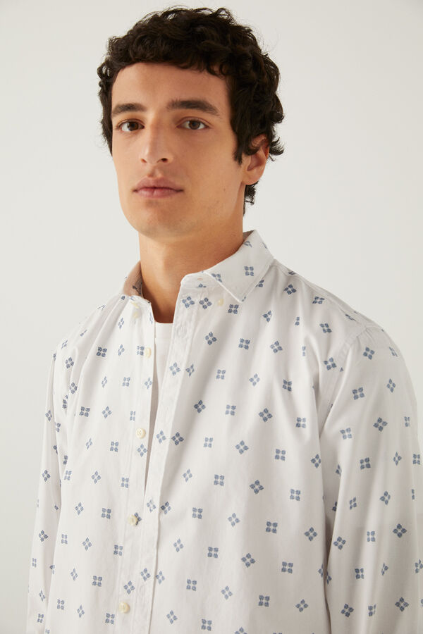 Springfield Camisa pinpoint stretch natural