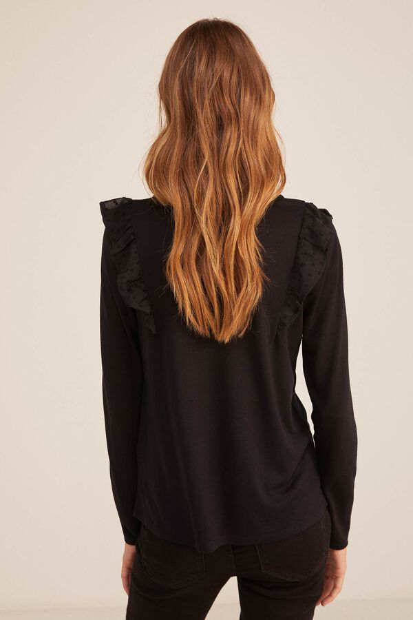 Springfield Camiseta Volantes Plumeti negro