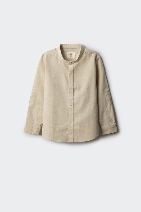 Springfield Kids Camisa lino ni&ntilde;o beige