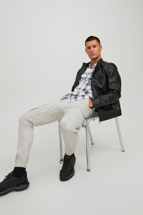 Jack & Jones Pantal&oacute;n slim fit cargo beige