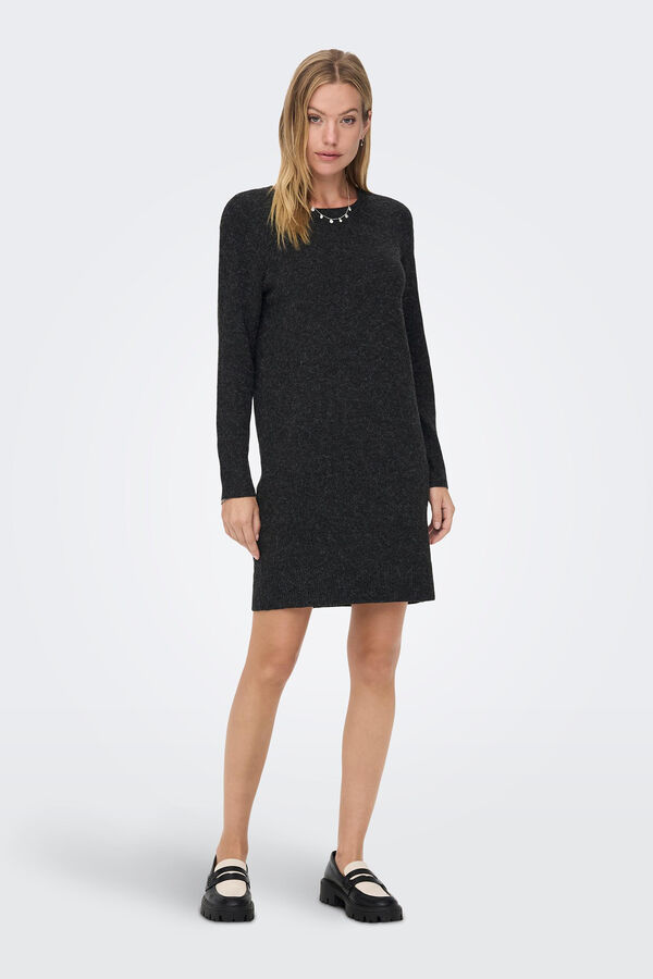 Only Vestido corto de punto negro