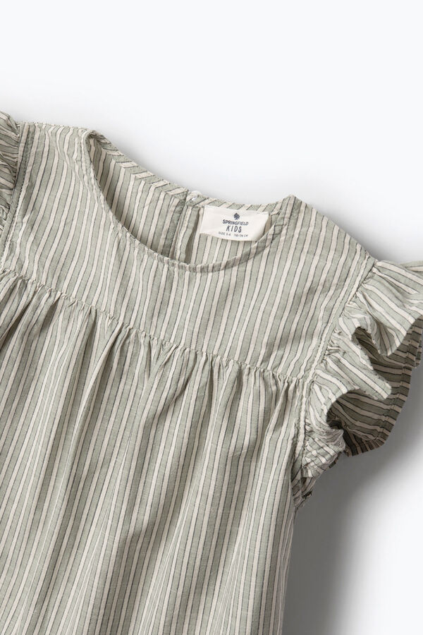 Springfield Kids Vestido rayas niña verde