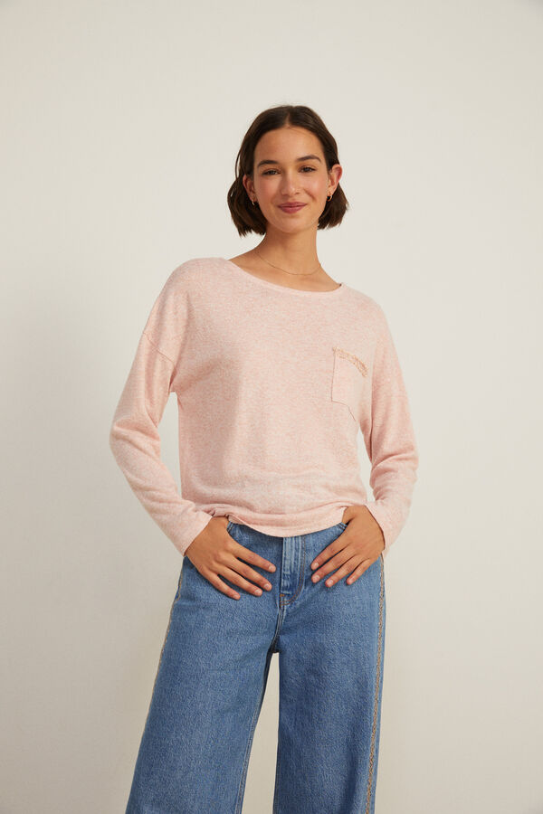 Springfield Camiseta Bolsillo Fantas&iacute;a rosa