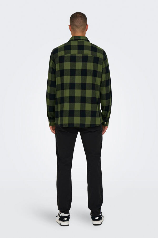 Only & Sons Camisa de cuadros regular fit verde