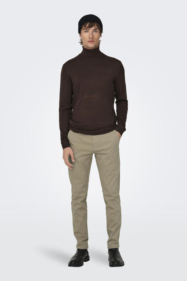 Only & Sons cal&ccedil;as chino slim fit masculinas cru