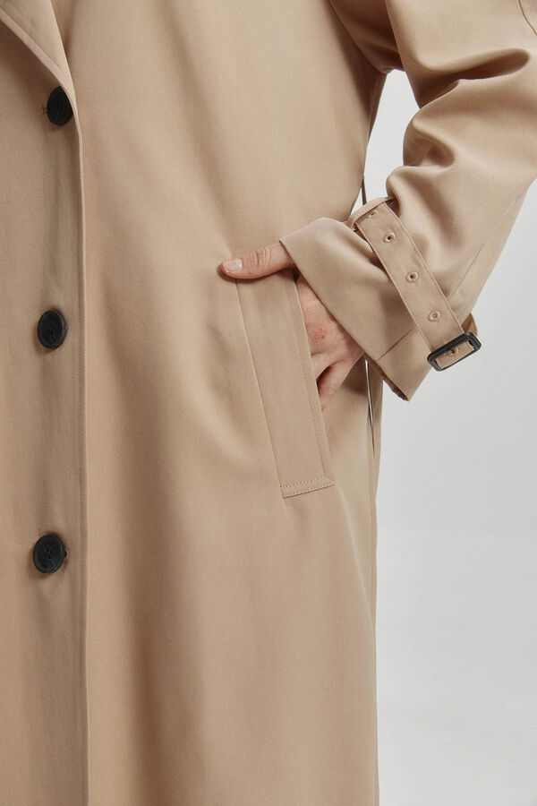 Only Parka larga entretiempo tostado