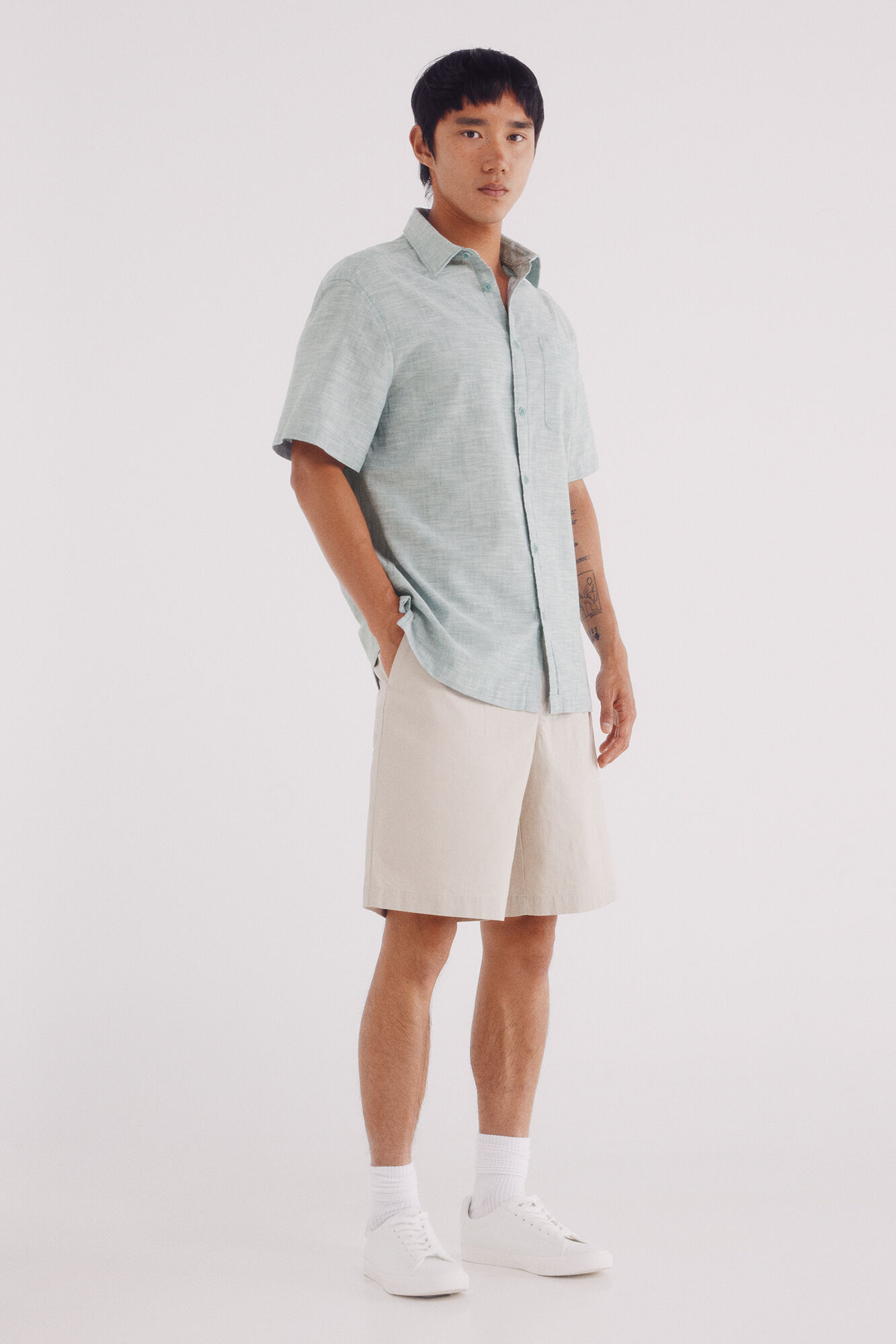 Springfield Camisa manga corta tipo lino