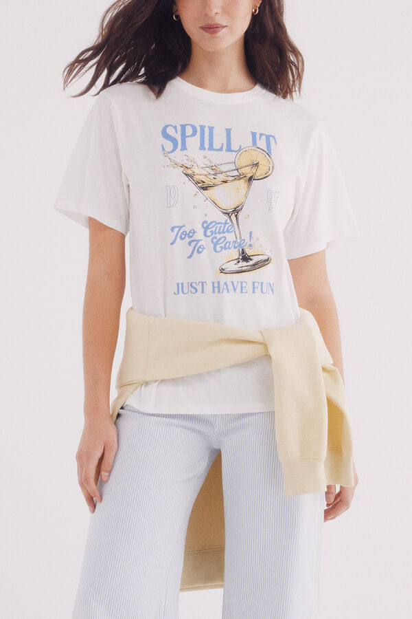 Springfield Camiseta gr&aacute;fica blanco