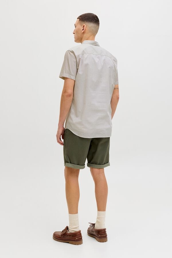 Jack & Jones Camisa slim fit estampada beige