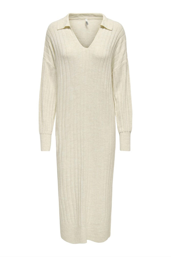 Only Vestido largo de punto beige