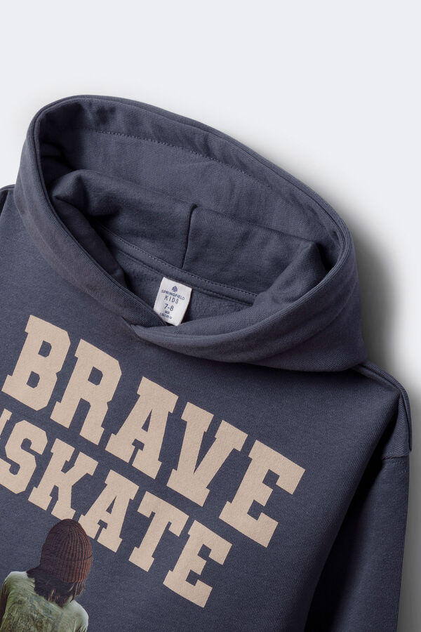 Springfield Kids Sudadera con capucha skate ni&ntilde;o azul