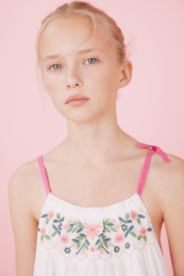 Springfield Kids Vestido tirantes ni&ntilde;a blanco