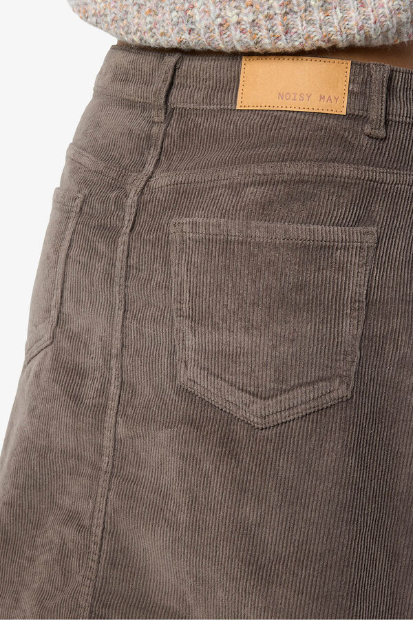 Noisy May Minifalda pana botones gris