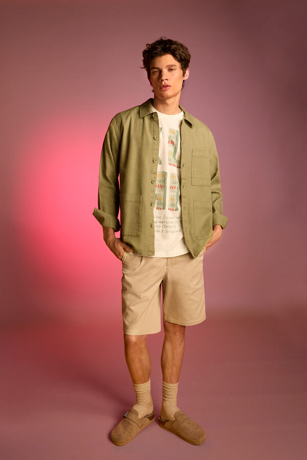 Springfield Camiseta do Projeto Beb&ecirc;s de Uganda bege