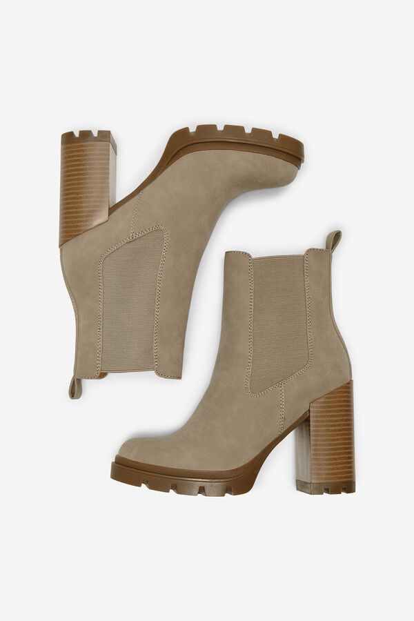 Only Botins de salto alto Chelsea cinzento