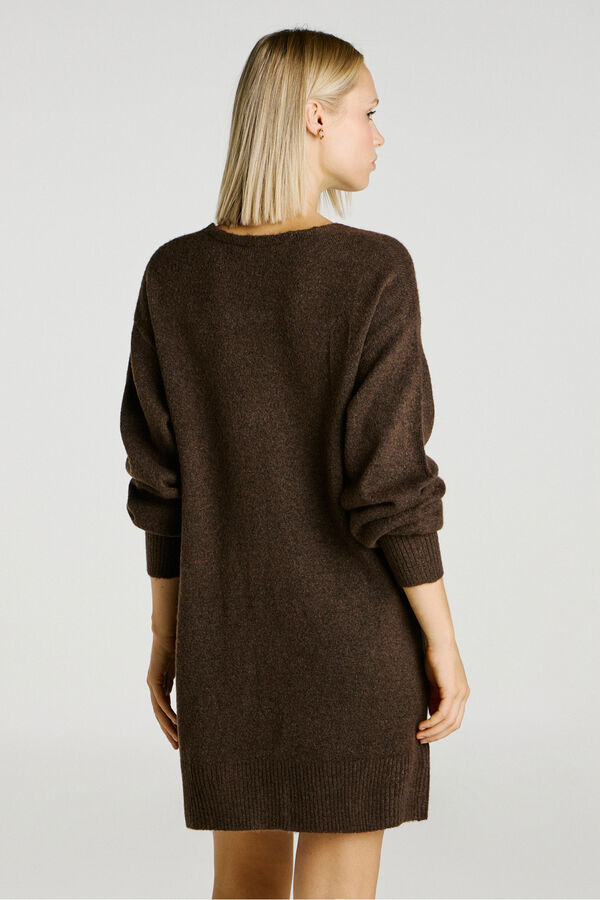 Jack & Jones Vestido curto de malha castanho