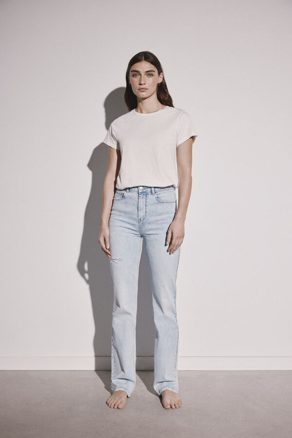 Springfield Jeans Straight Lavagem Sustent&aacute;vel azul