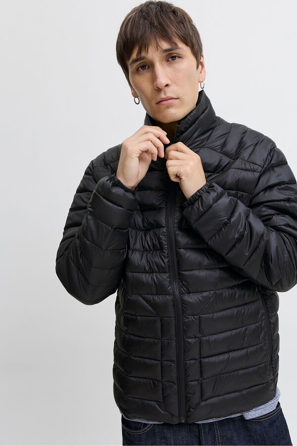 Jack & Jones Blus&atilde;o acolchoada leve preto