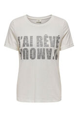 JDY Camiseta de manga corta blanco