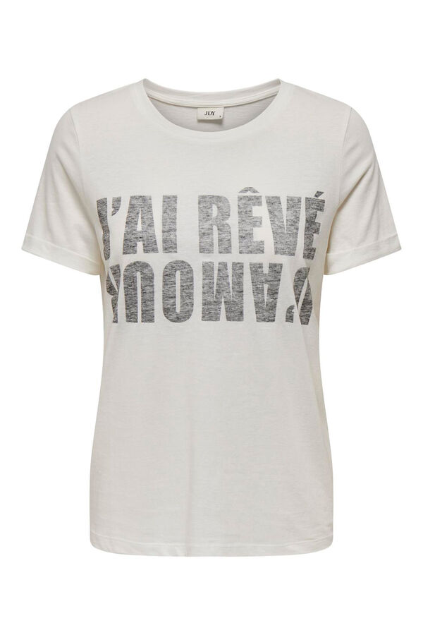 JDY Camiseta de manga corta blanco
