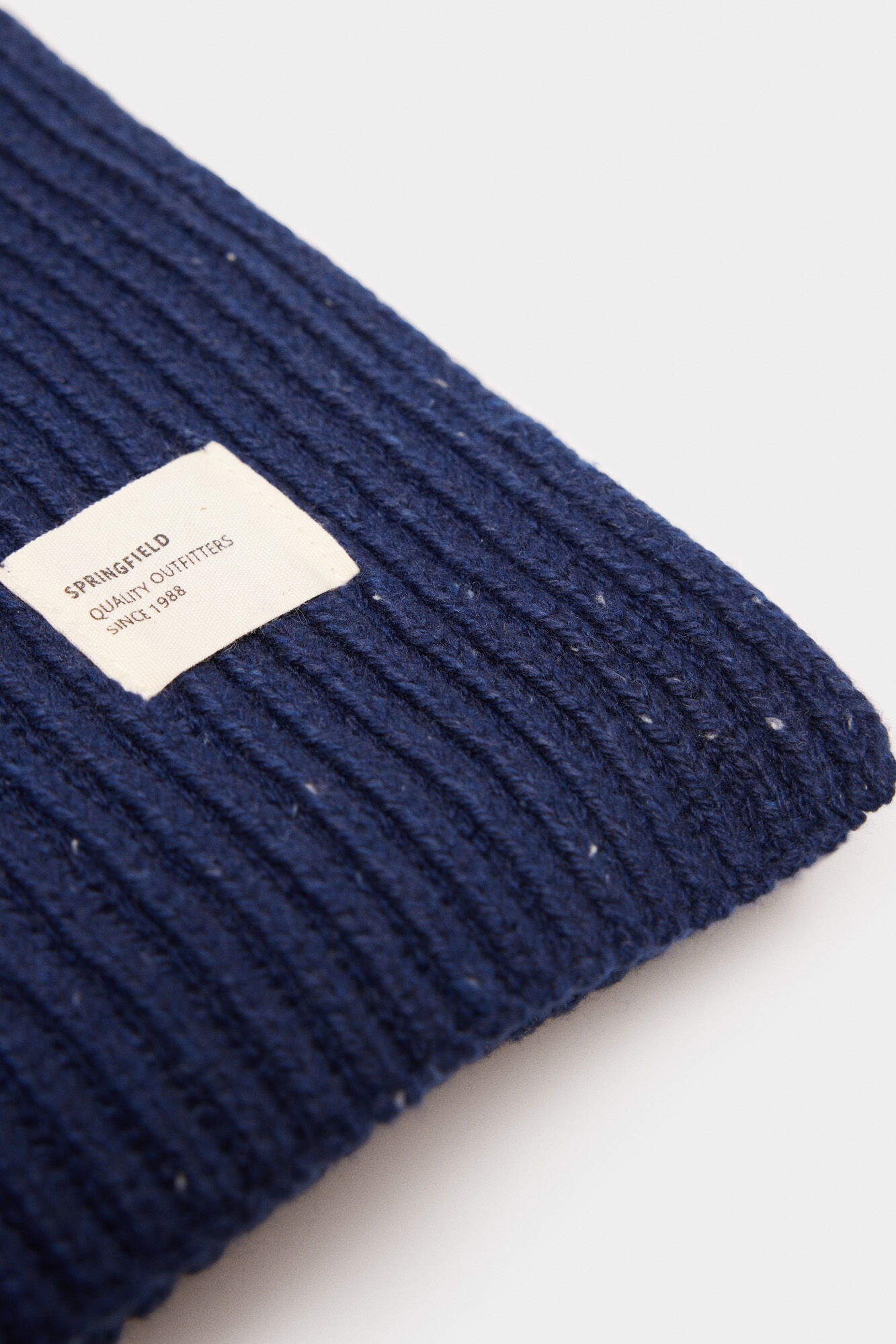 Springfield Cachecol canelado neps em azul