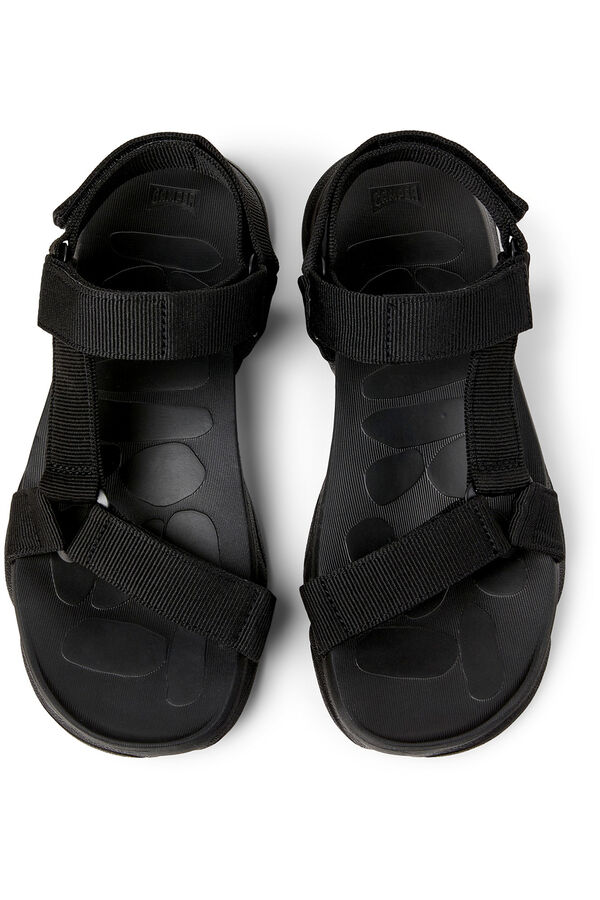 Camper Sandalias negras de cincha de PET reciclado negro