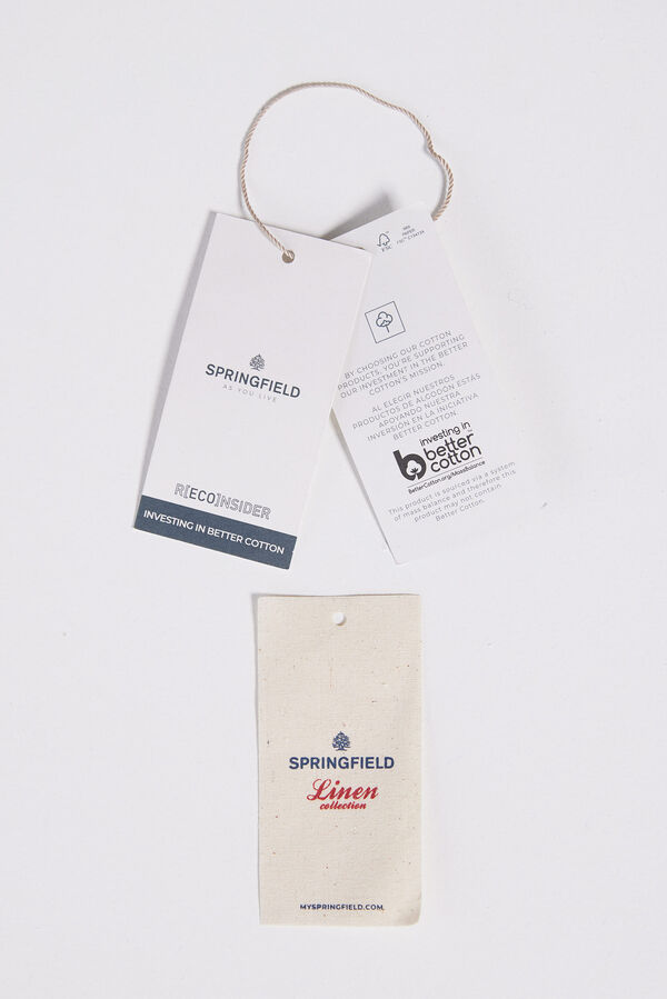 Springfield Blazer linho-algodão castanho