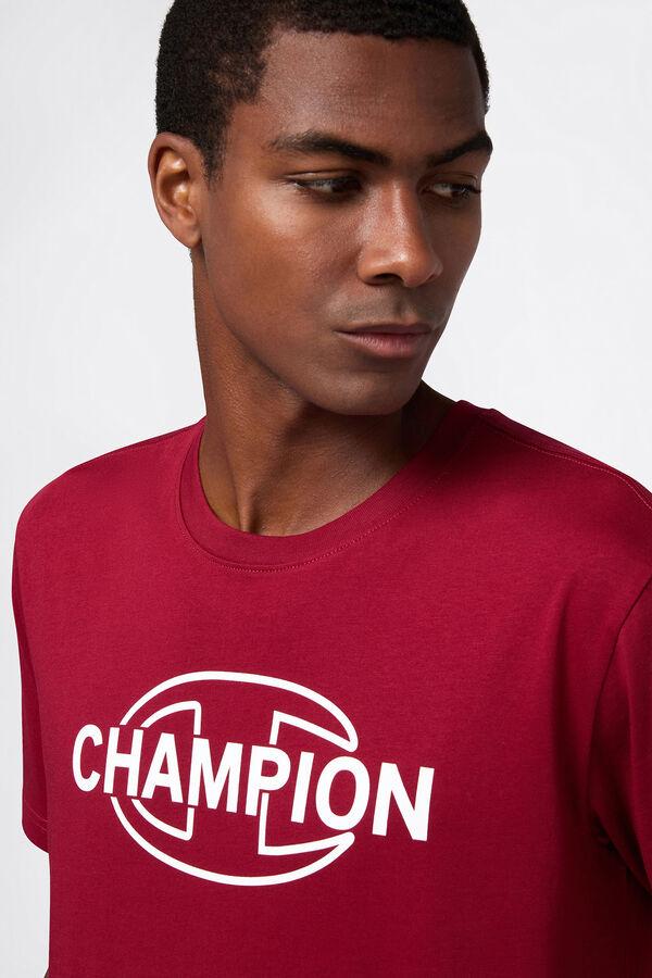 Champion Camiseta Champion com gola caixa vermelho