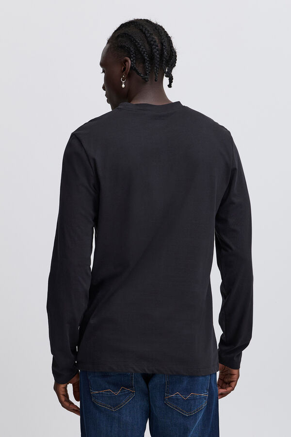 Blend Camiseta Manga Larga Print negro