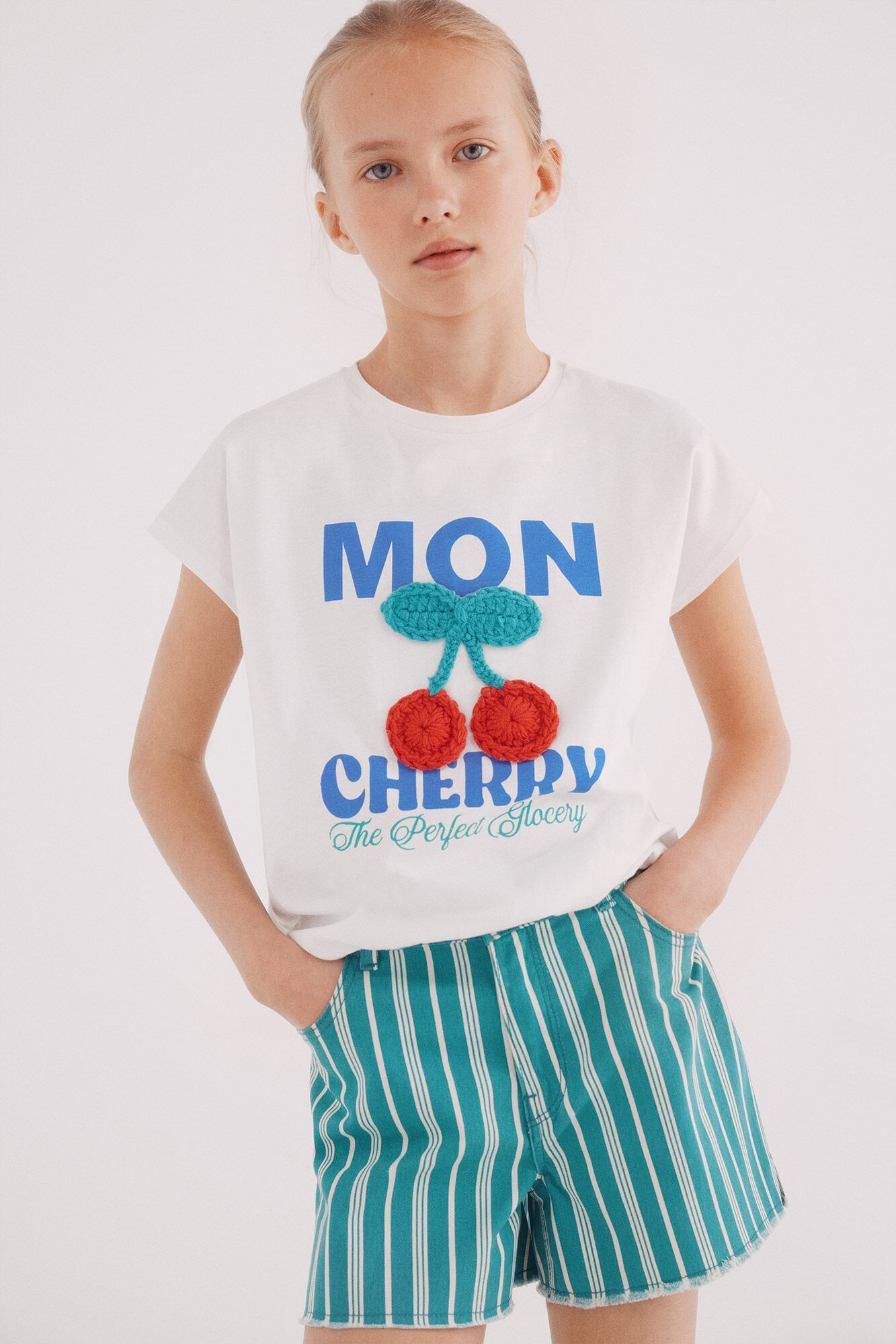 Springfield Kids Short sarga rayas para ni&ntilde;a