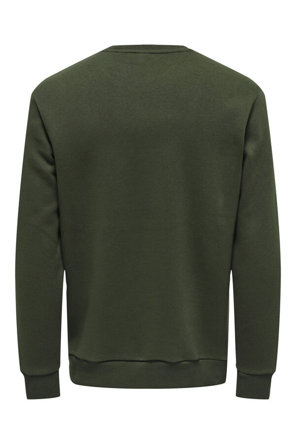 Only & Sons Sweatshirt gola redonda verde