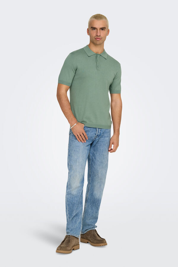 Only & Sons Polo de punto verde